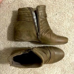 Brown/gray booties! Lightly worn.